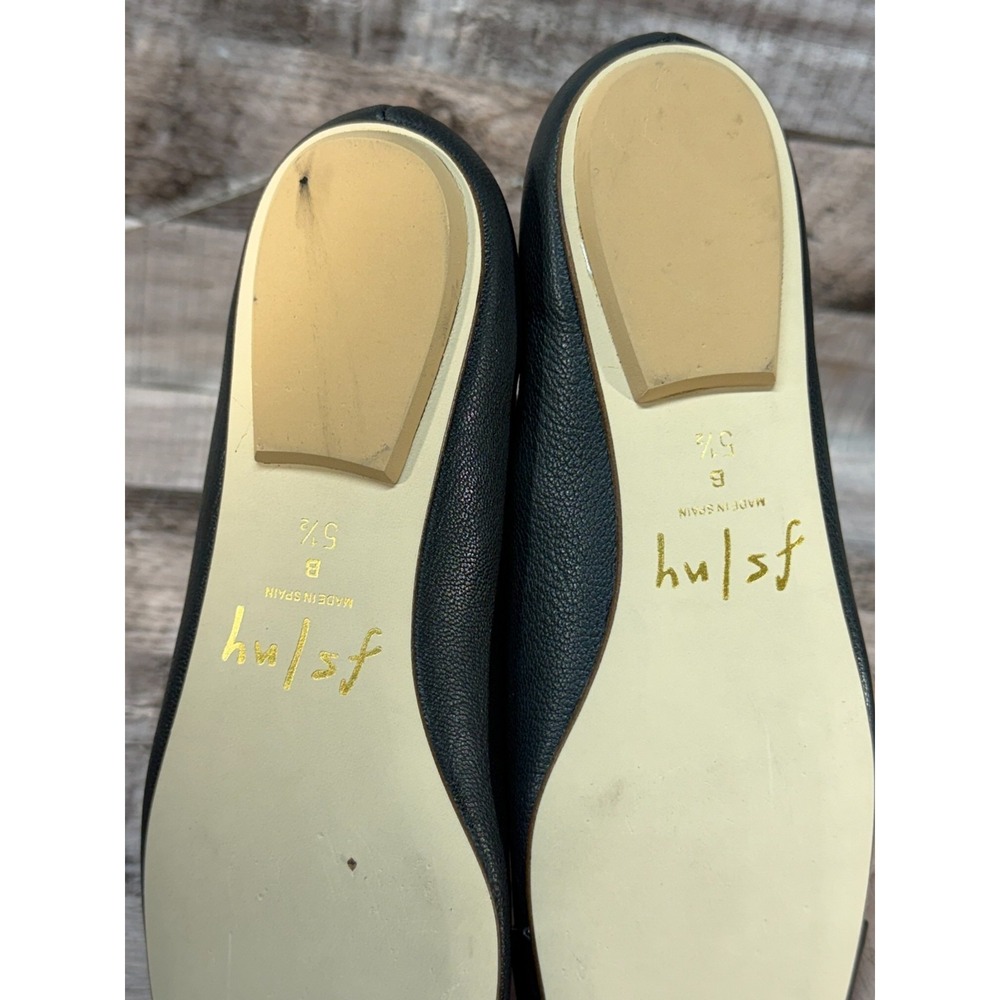 FS/NY Black Creaser Women Flat Shoes Black Leather‎ Size 5.5 - Picture 13 of 16